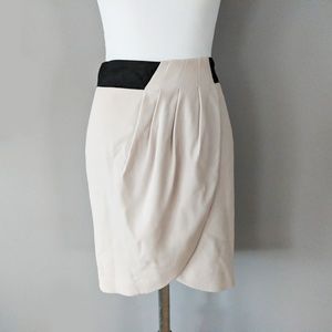 Banana Republic Nude Black Tulip Pencil Skirt Mini